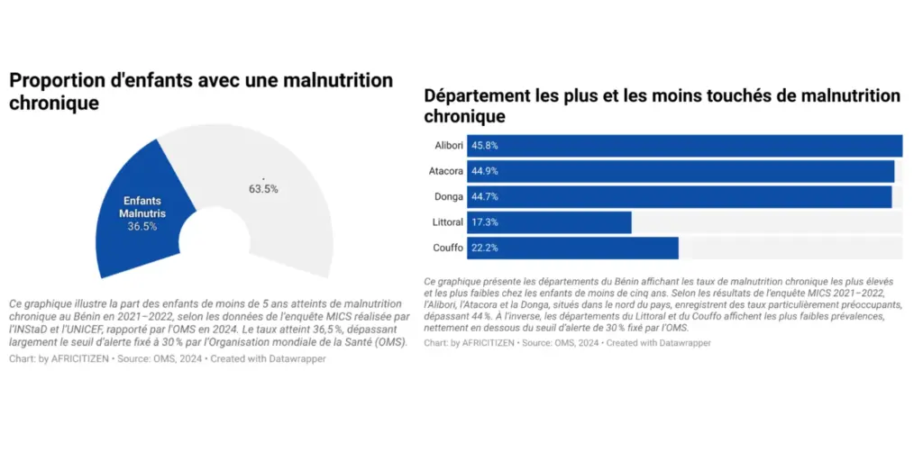 Malnutrition chronique infantile Bénin - Graphique